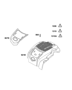 Part Location Diagram of 595212 Briggs and Stratton Cover-blower housing